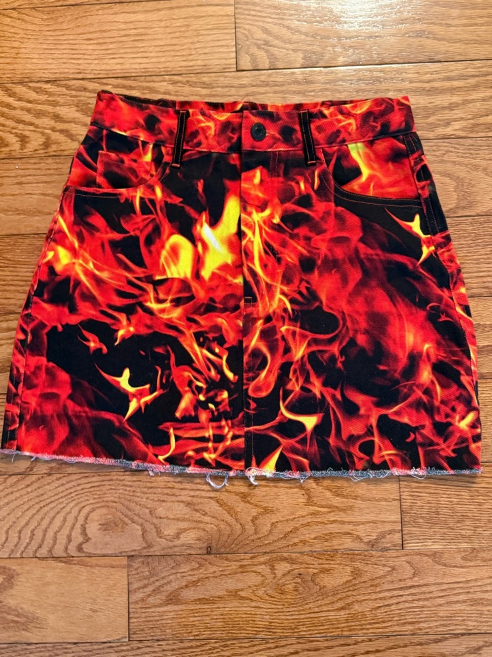 Jaded London Fire Flames Mini Skirt Size 4